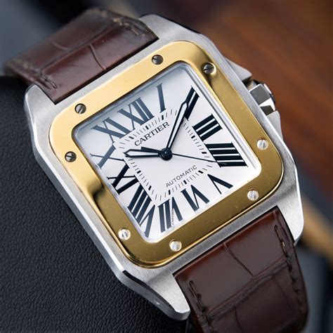 cartier santos xl 100 gold|cartier santos 100 price uk.